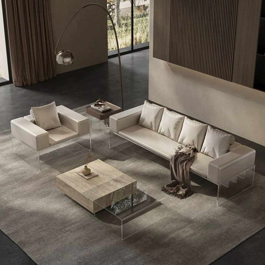 DRUVI Modern Leather Sofa