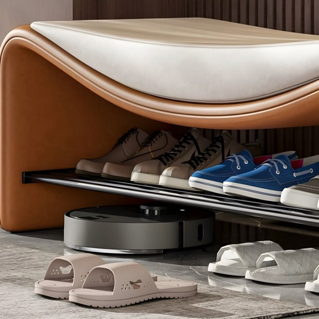 AVA Modern Nappa Leather Shoe Bench