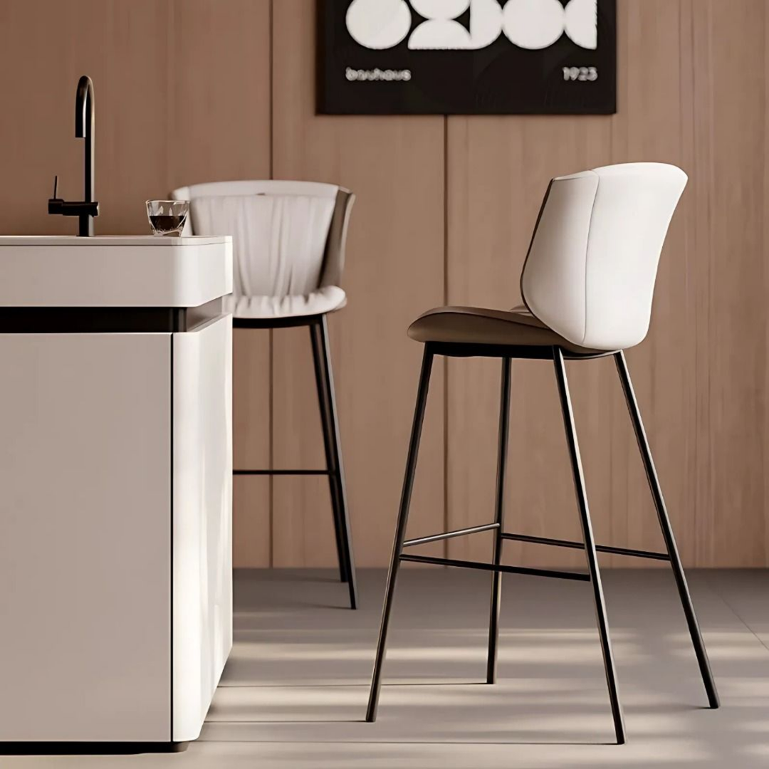 NORMAN Modern Leather Bar Stool