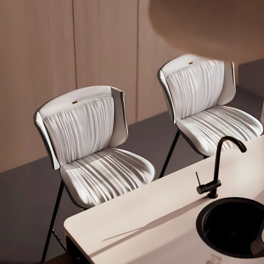 NORMAN Modern Leather Bar Stool