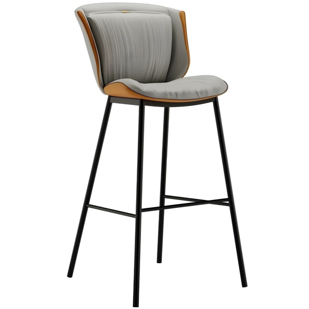 NORMAN Modern Leather Bar Stool