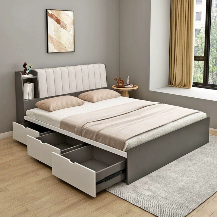 RAEN Modern Solid Wood Storage Bedframe