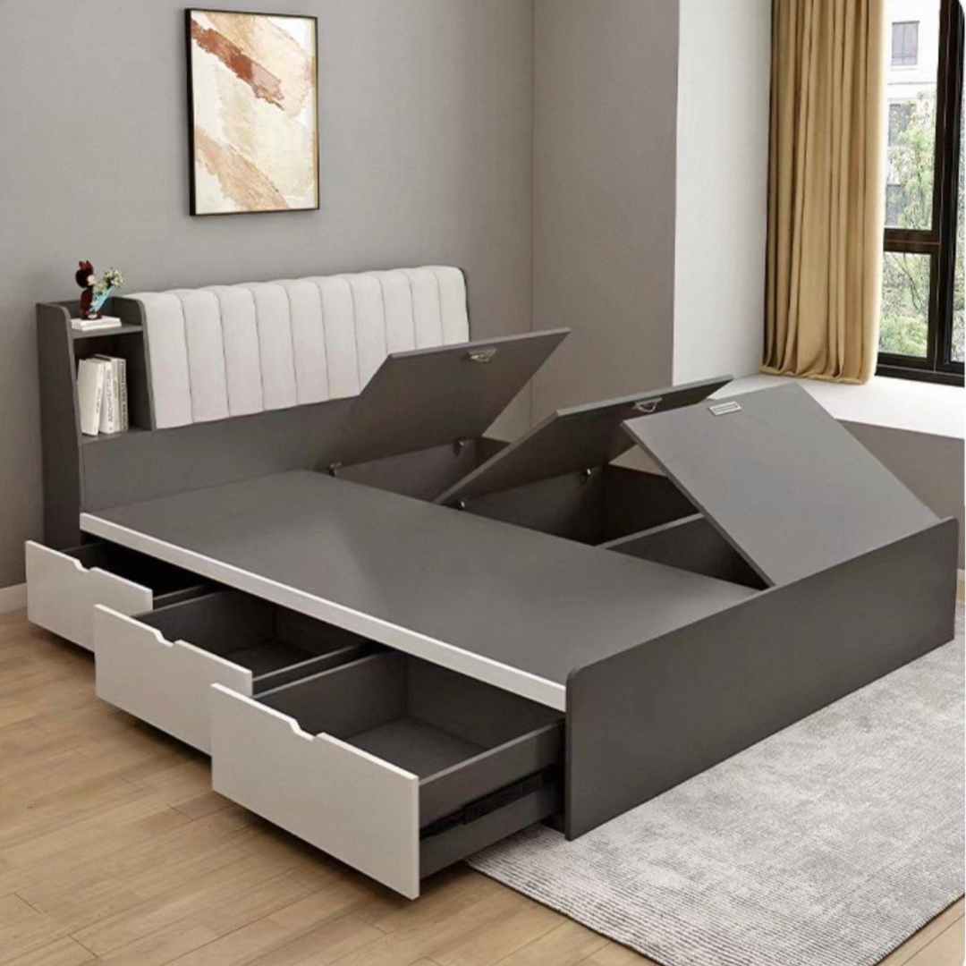 RAEN Modern Solid Wood Storage Bedframe