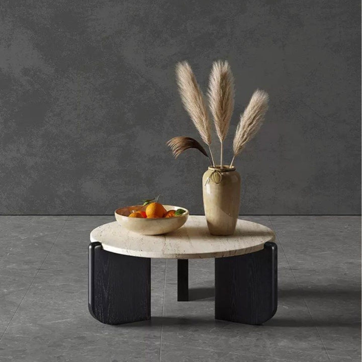GUETTA Modern Travertine Coffee Table