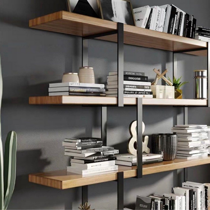 CATARIE Industrial Solid Wood Display Shelf