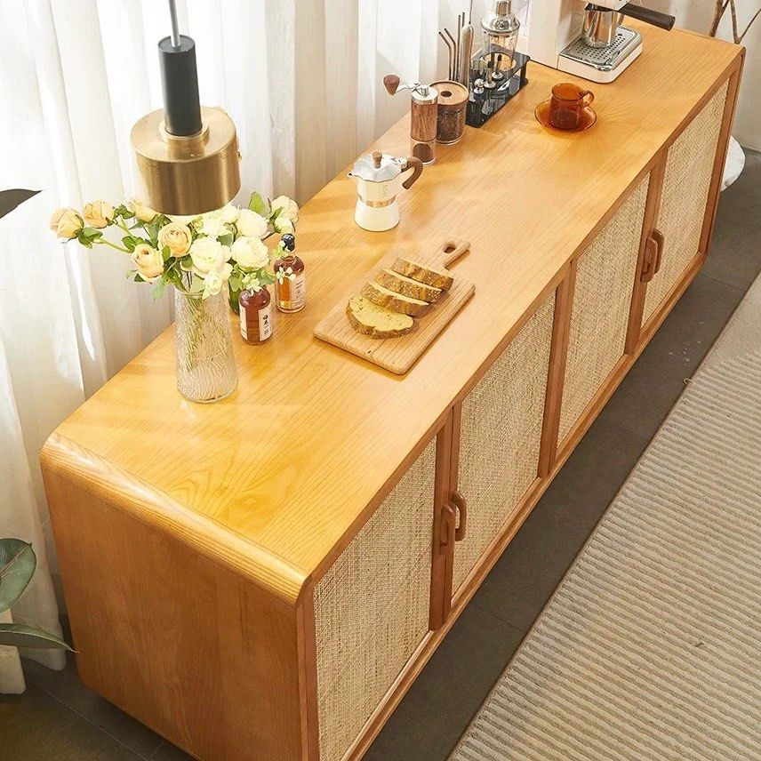 VESARA Rustic Rattan Sideboard