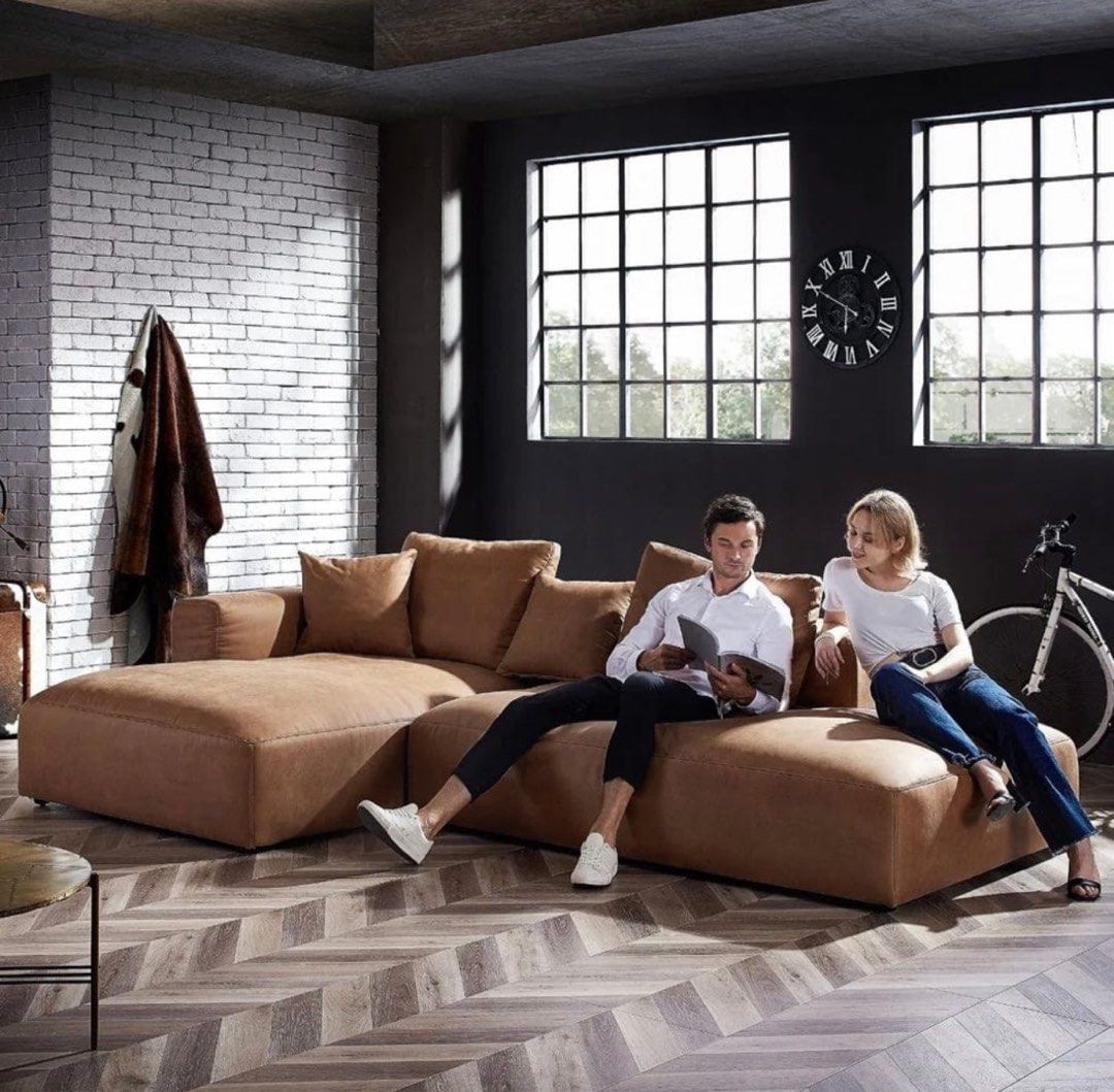 NOTION Sectional Scratch Resistant Double Chaise Sofa