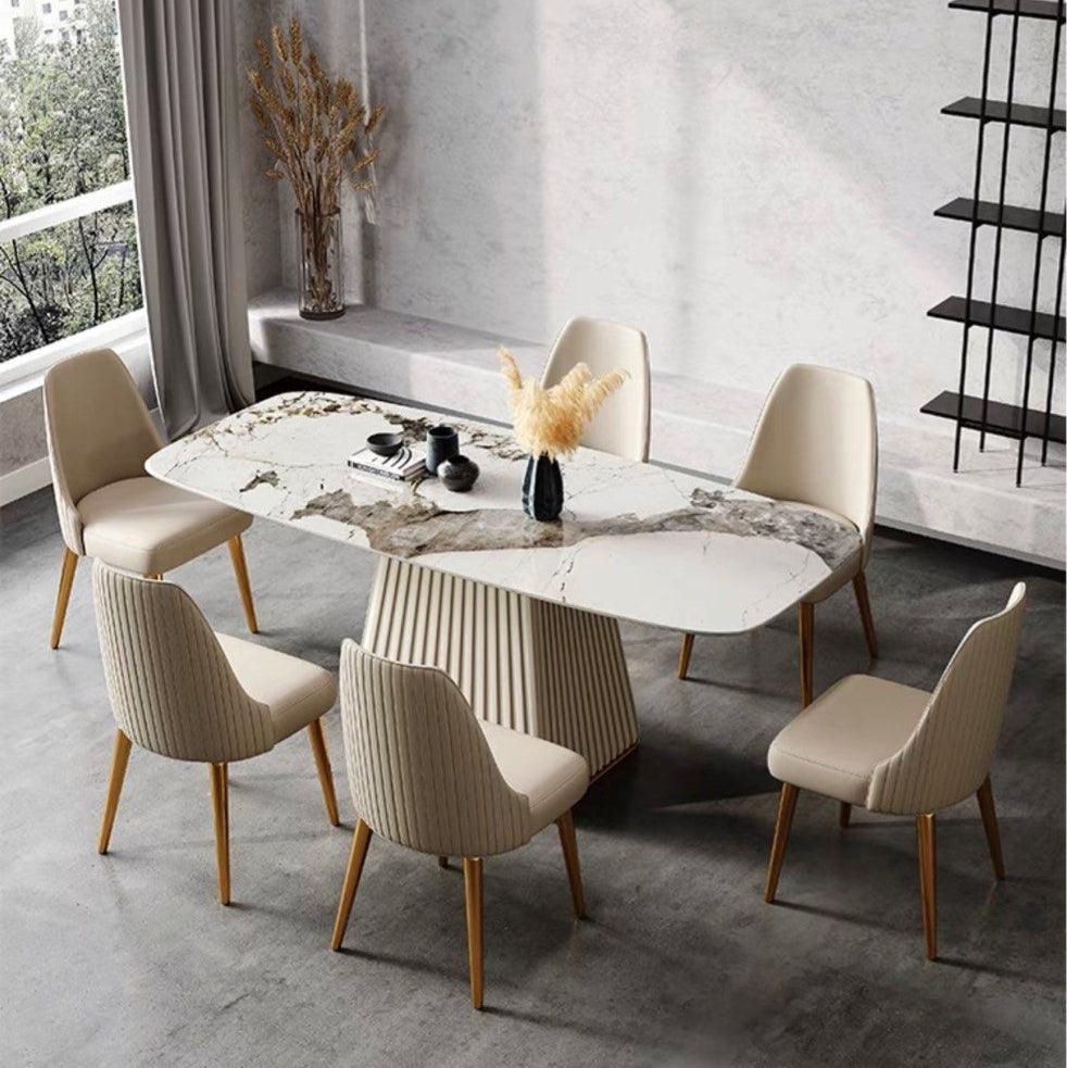 AEDA Modern Leather Dining Chair
