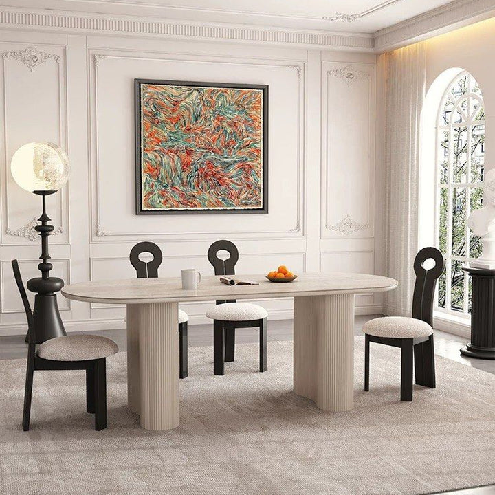 DOBER Wabi Sabi Travertine Dining Table
