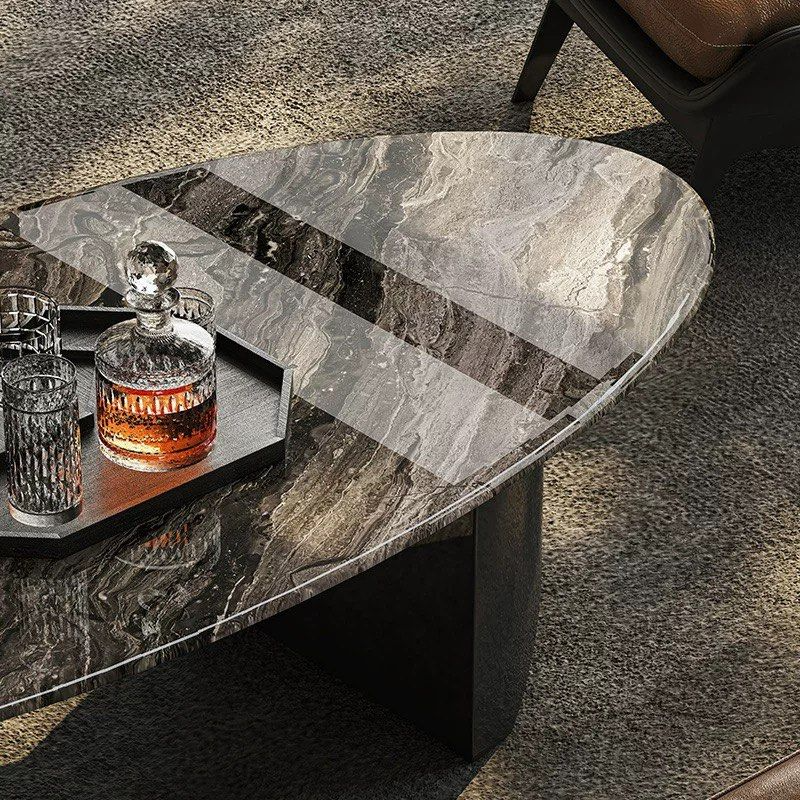 BARBOZA Modern Marble Oval Coffee Table