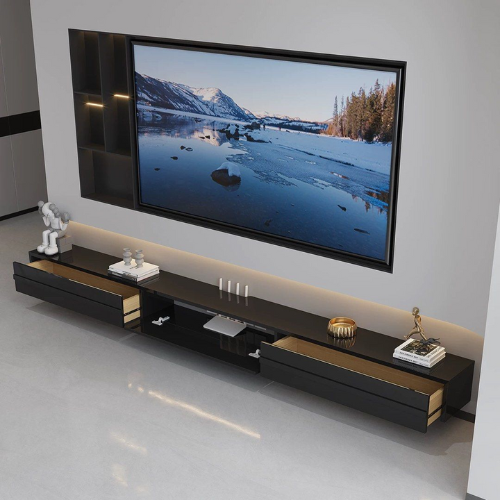 HYDRO Modern Solid Wood Floating TV Console