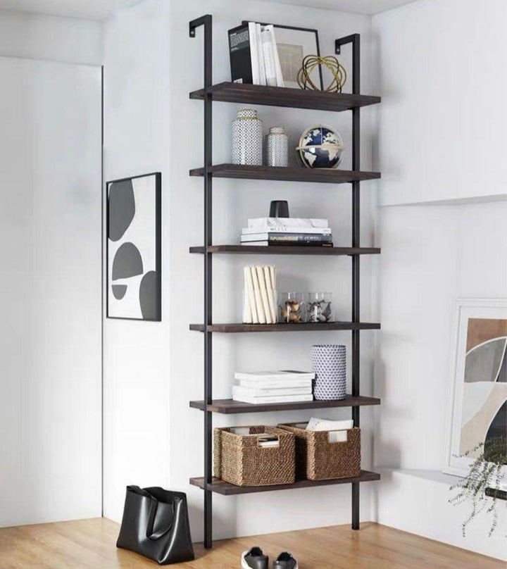 ELIZABETE Industrial Solid Wood Display Wall Shelf