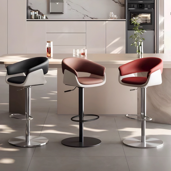 TAMSA Modern Leather Bar Stool