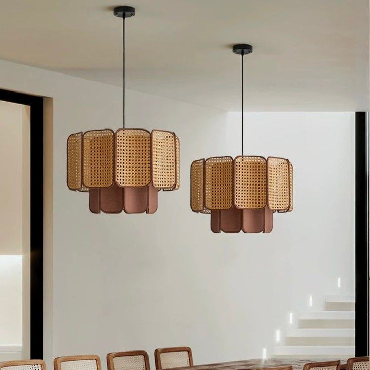 MONA Modern Rattan Ceiling Light