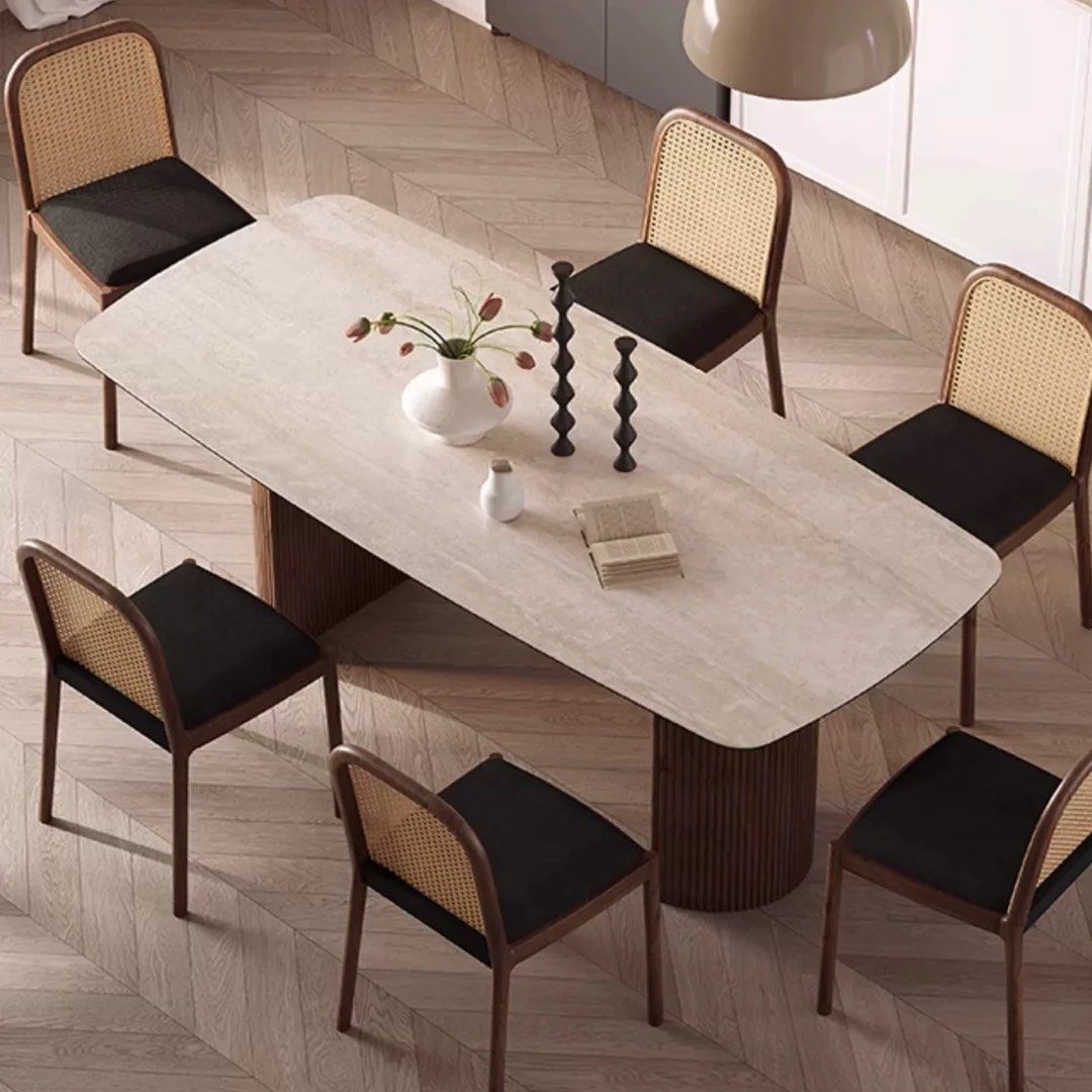 LORO Modern Travertine Dining Table
