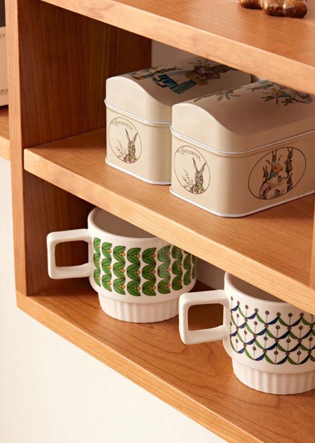 POUNGE Overlap Solid Wood Wall Shelf