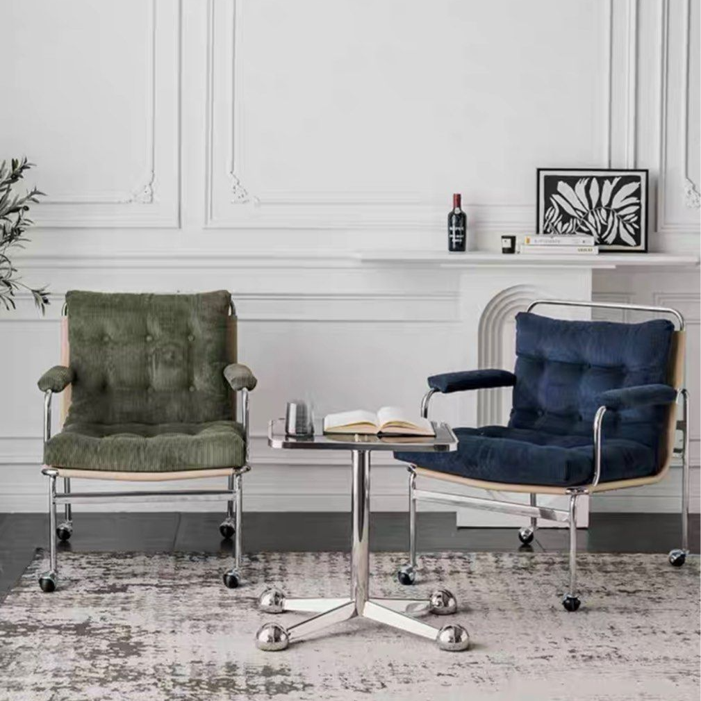 WHITNEY Modern Armchair With Wheels