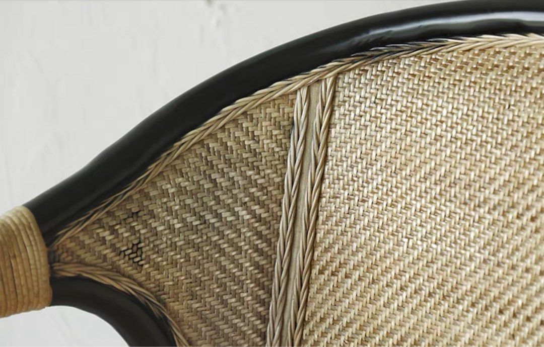 MELANIE Vintage Rattan Lounge Chair