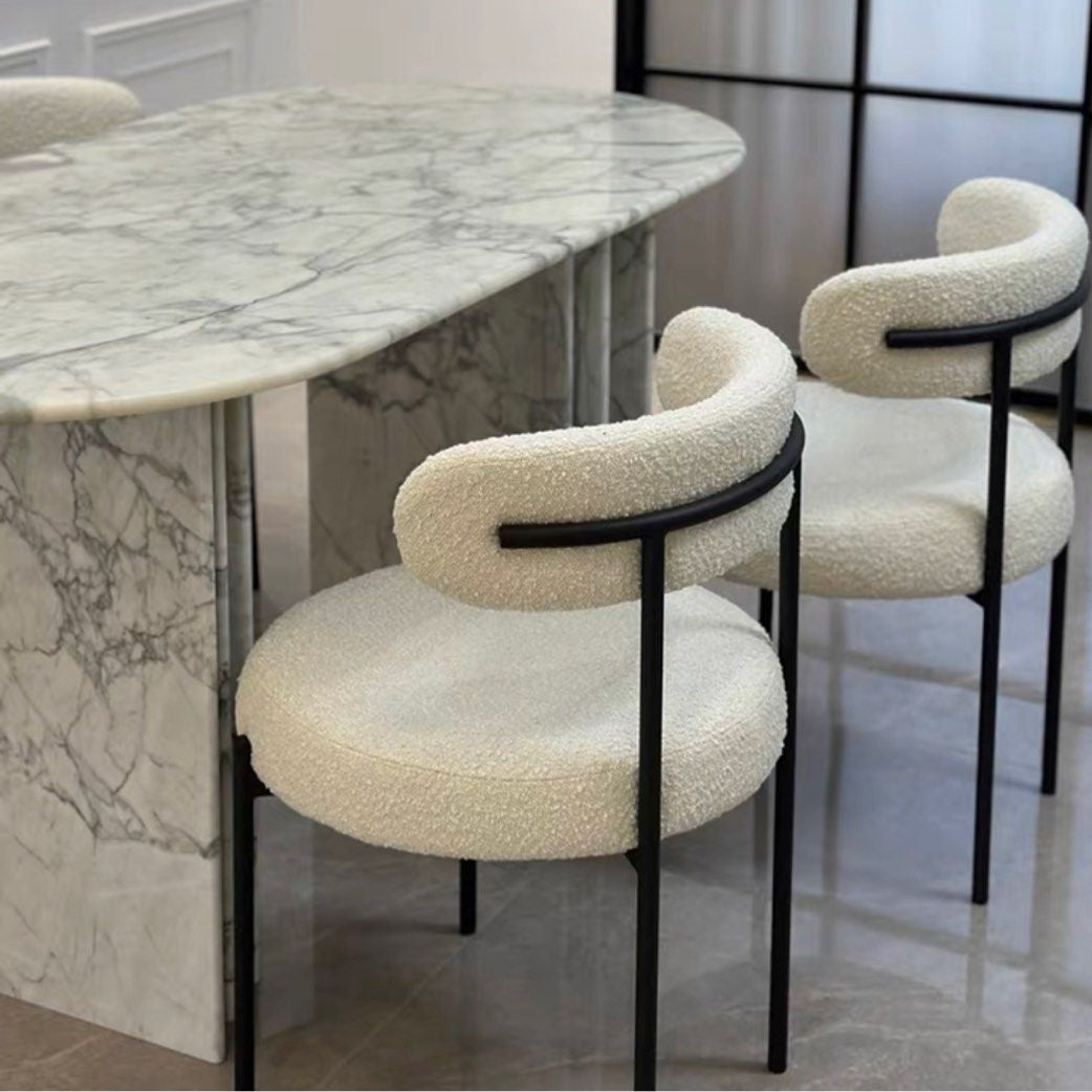 ELA Modern Boucle Dining Chair