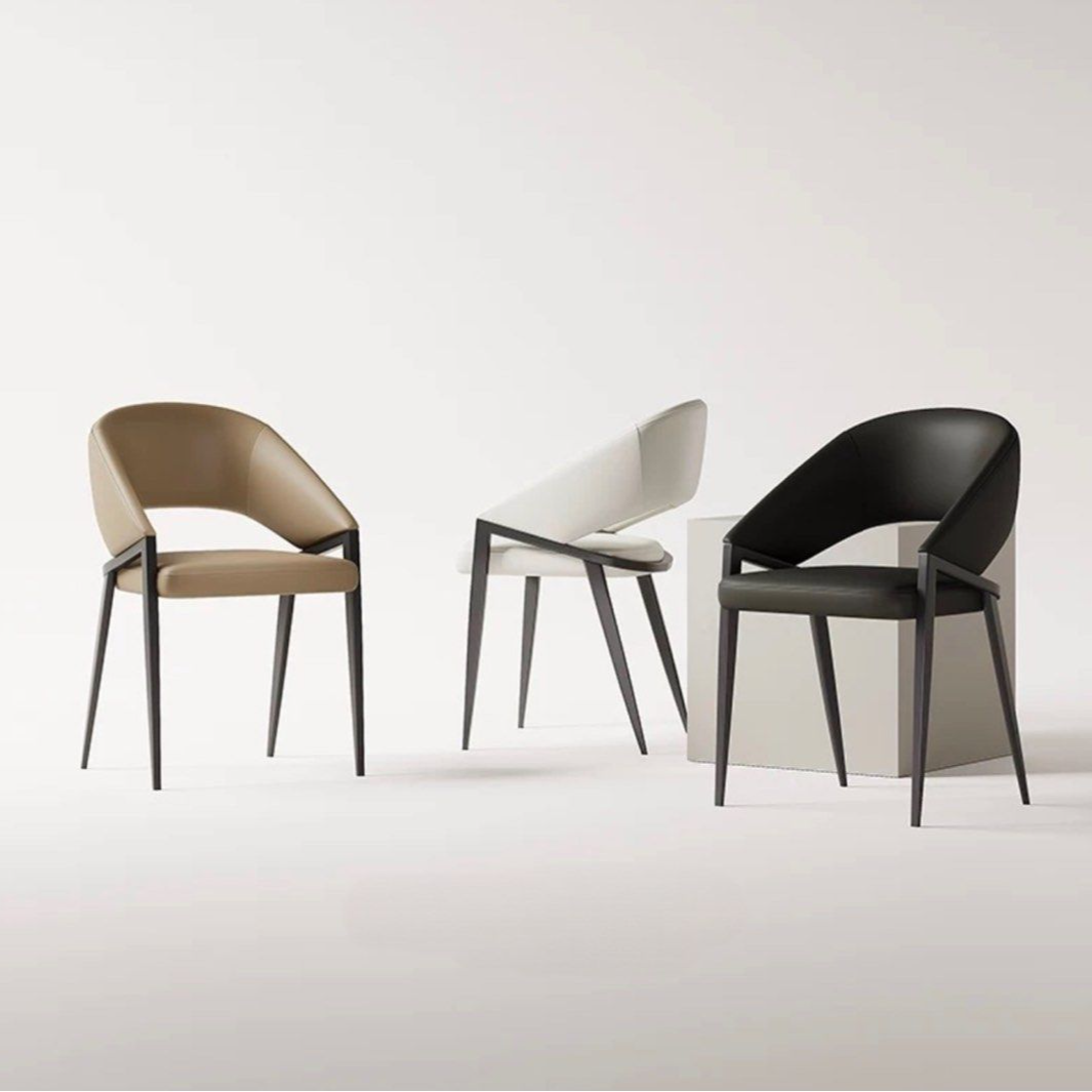 MOKIERA Modern Leather Dining Chair