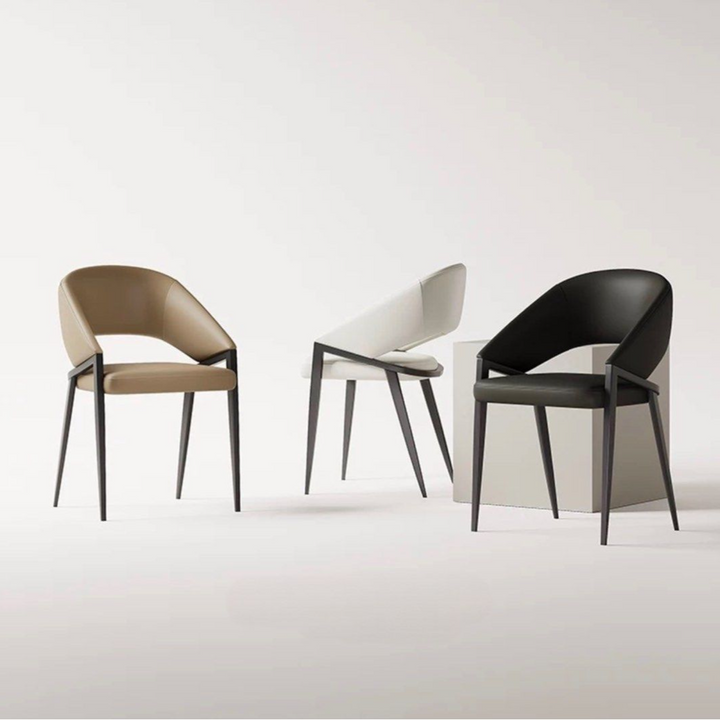 MOKIERA Modern Leather Dining Chair