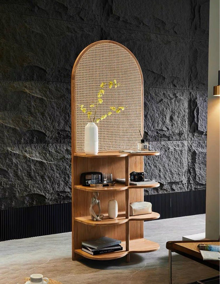 ARVE Modern Rattan Display Shelf