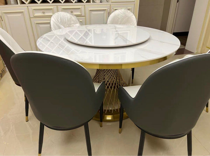 DURHAM Modern Round Marble Dining Table