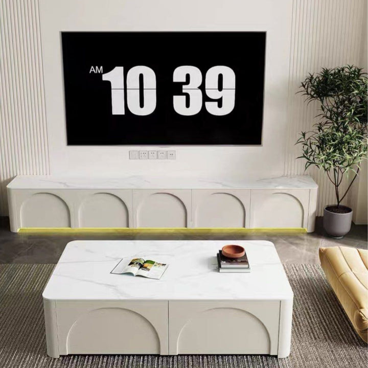 GEROM Japandi LED TV Console