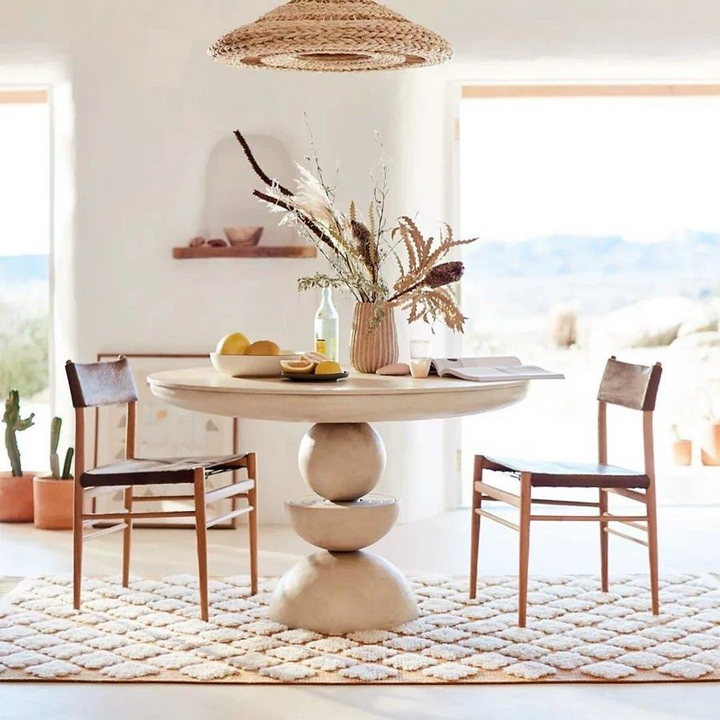RACEUS Modern Solid Wood Round Dining Table