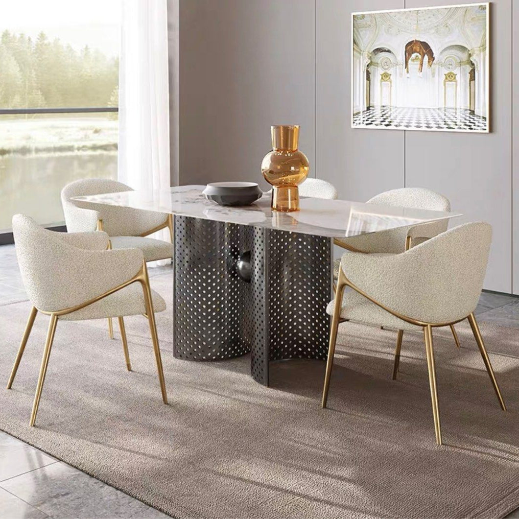 ETEREO Modern Boucle Dining Chair