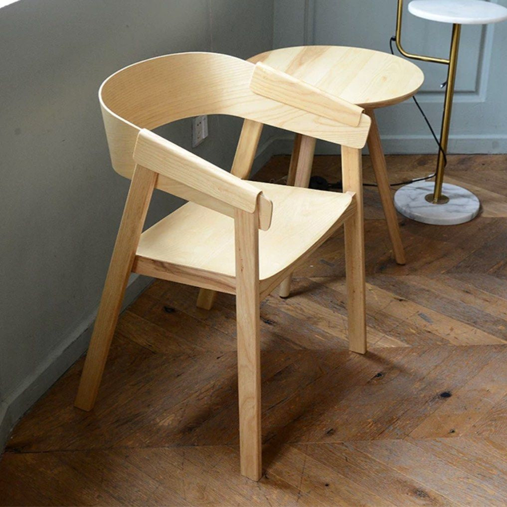 LAGO Modern Oak Wood Dining Chair
