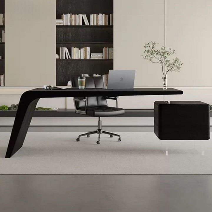 FRANZ Modern Saddle Leather Study Table