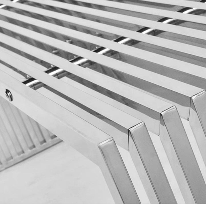 BRAM Modern Stainless Steel Bench