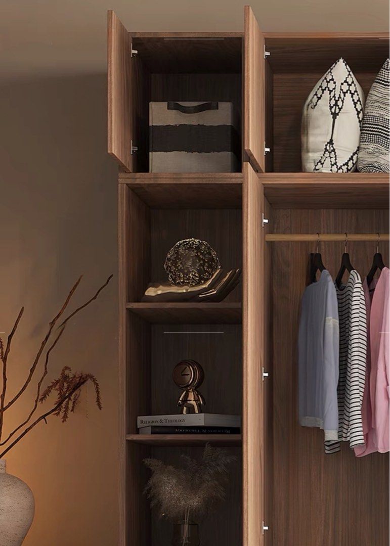 NERVA Modern Walnut Wardrobe