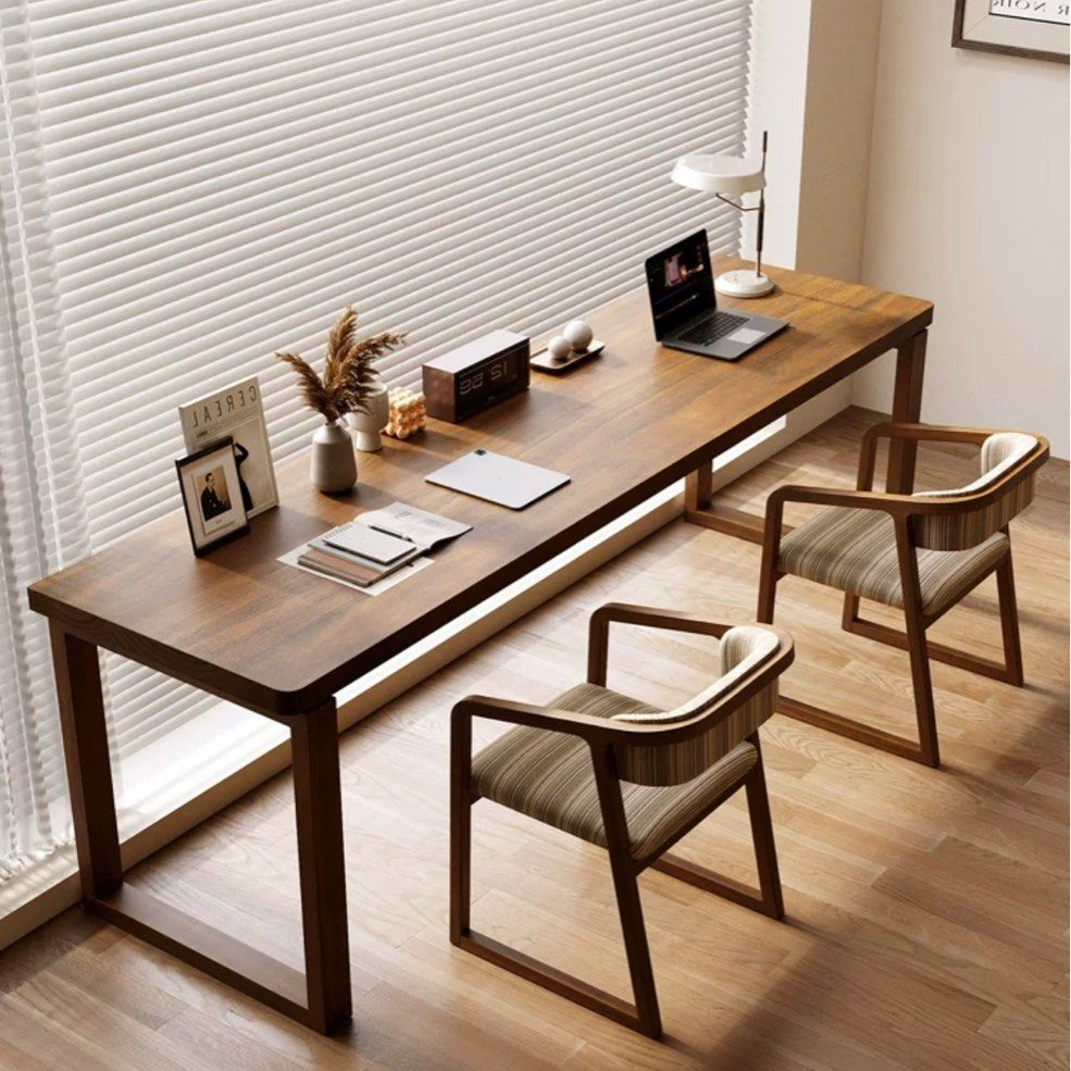 ELKE Solid Wood Study Table
