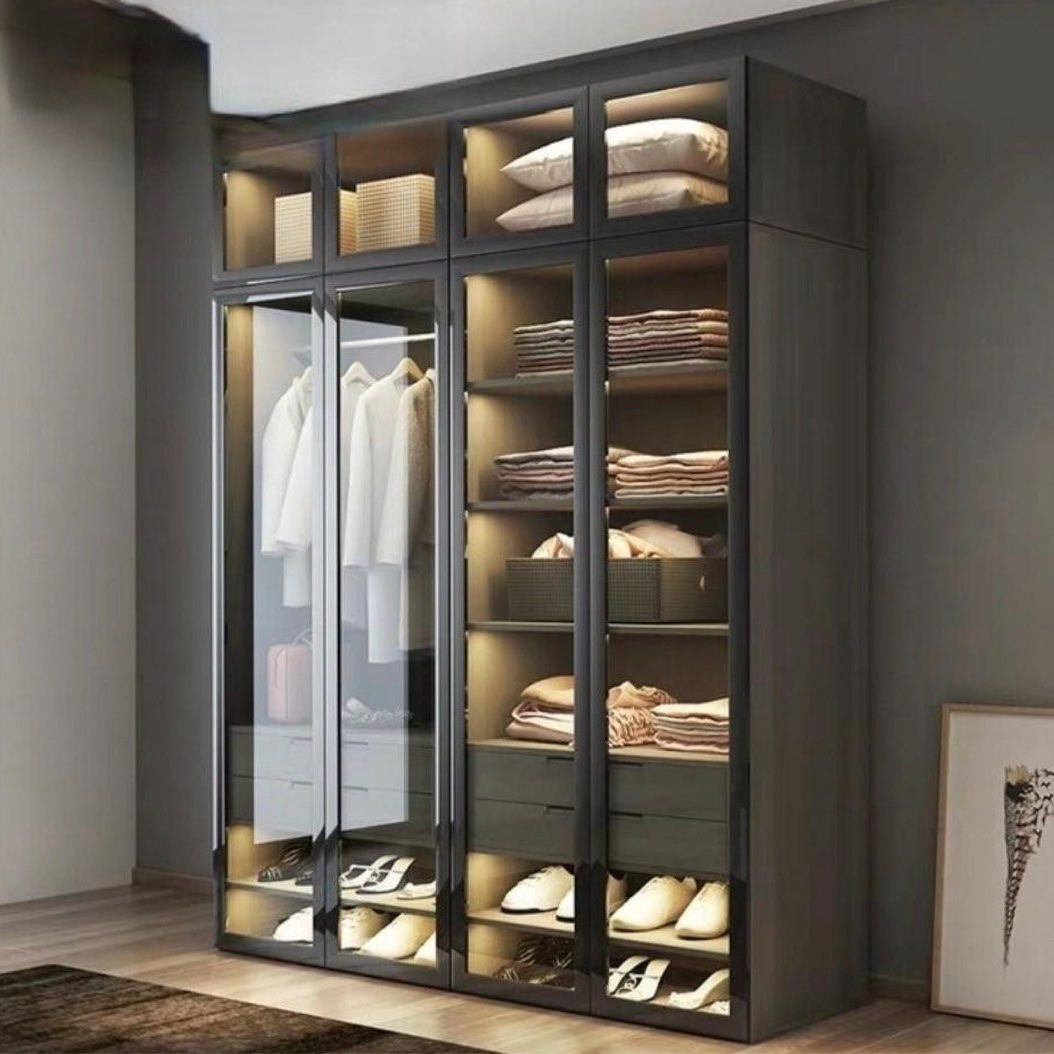 VIBIUS Modern Glass Wardrobe