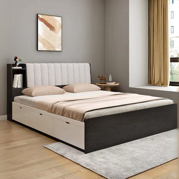 RAEN Modern Solid Wood Storage Bedframe