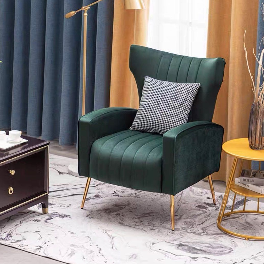 LEVI Winged Velvet Armchair