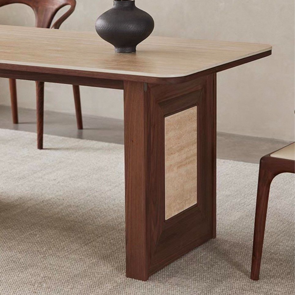 WADI Modern Travertine Dining Table