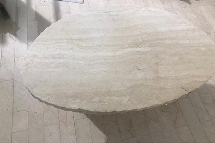ASKREN Modern Travertine Coffee Table