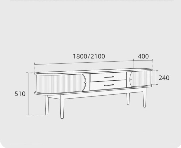 FAIZE Rustic Solid Wood TV Console