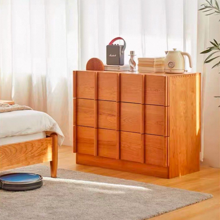 RYNTHIA Modern Solid Wood Chest Of Drawers