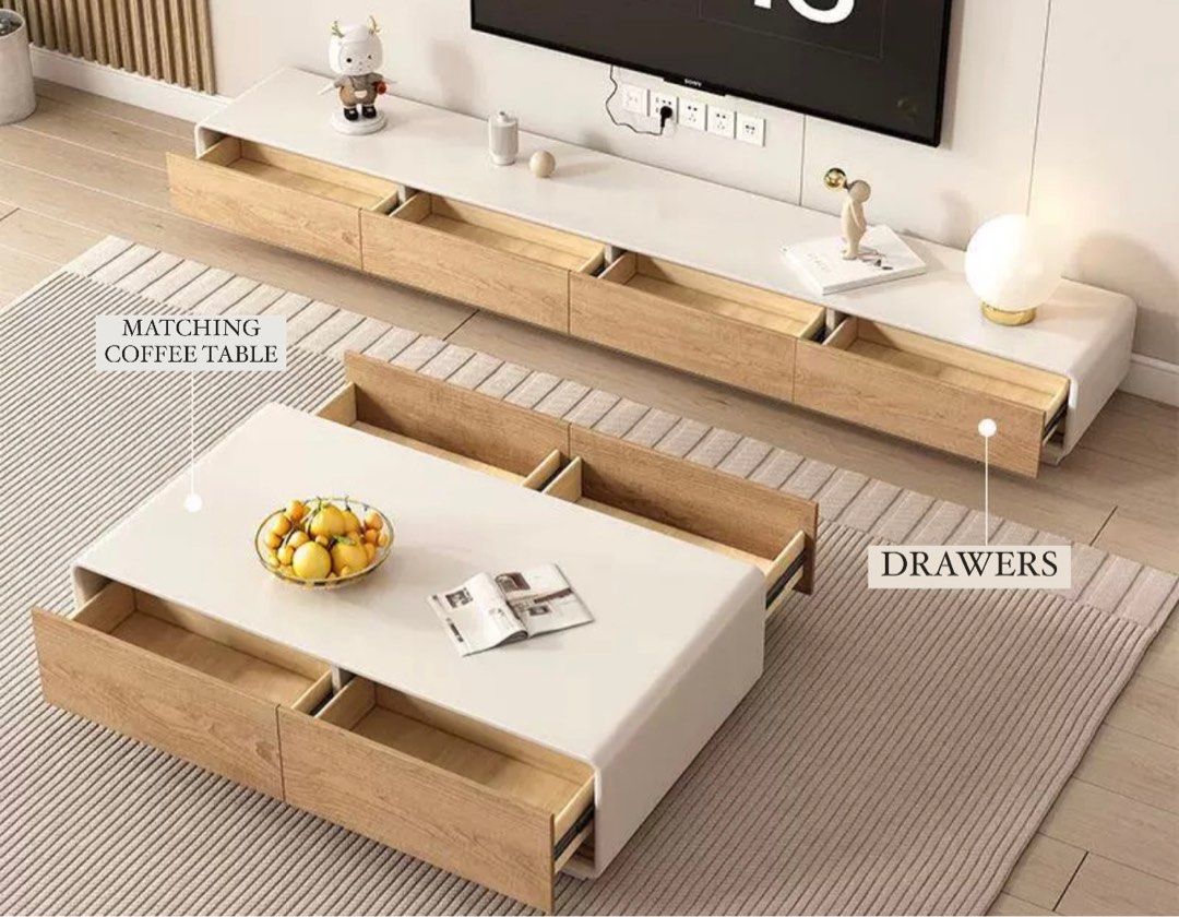 WILLIAM Japandi TV Console & Coffee Table