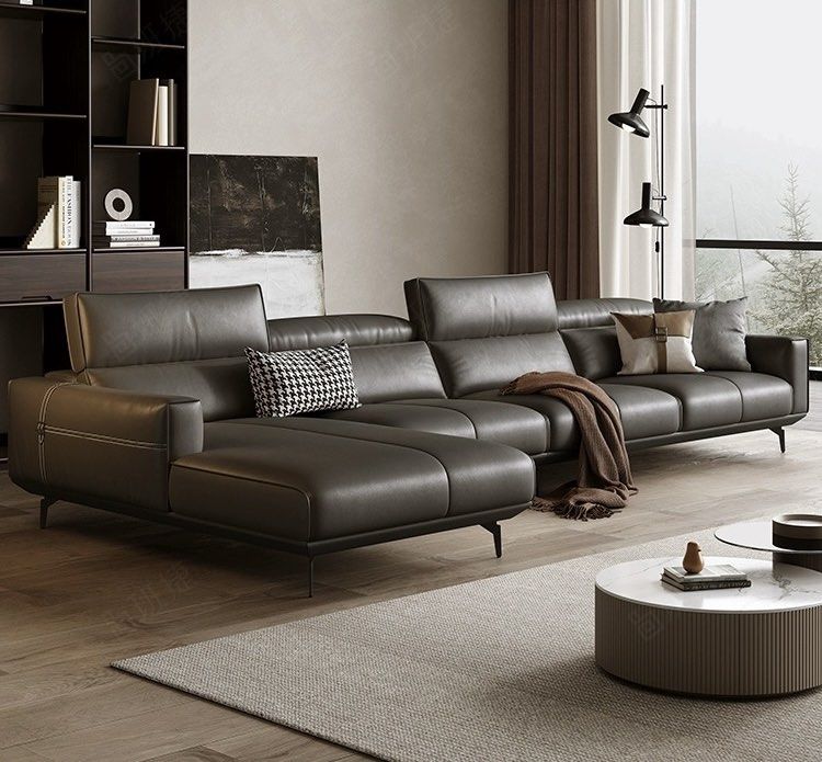 KAYL Modern Leather Sectional Sofa