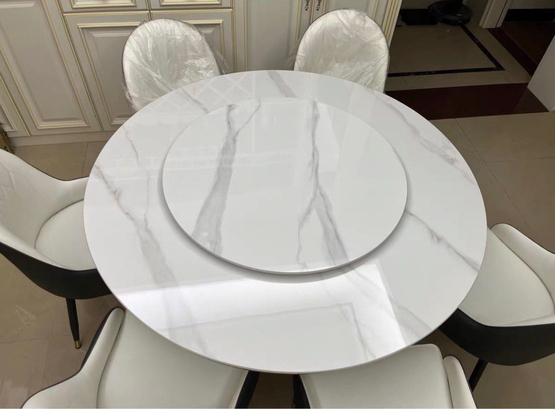 DURHAM Modern Round Marble Dining Table