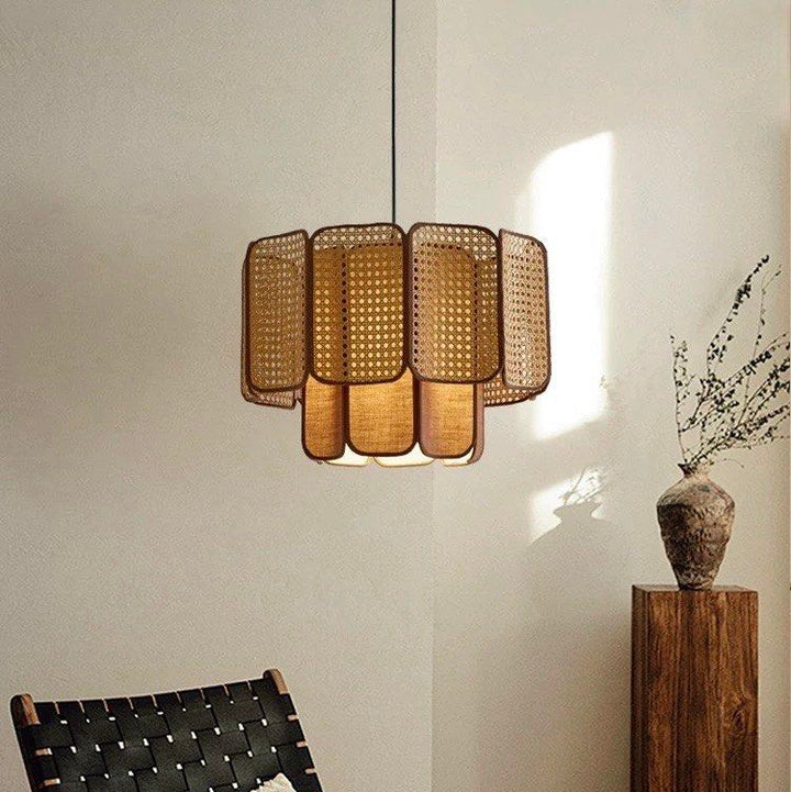 MONA Modern Rattan Ceiling Light