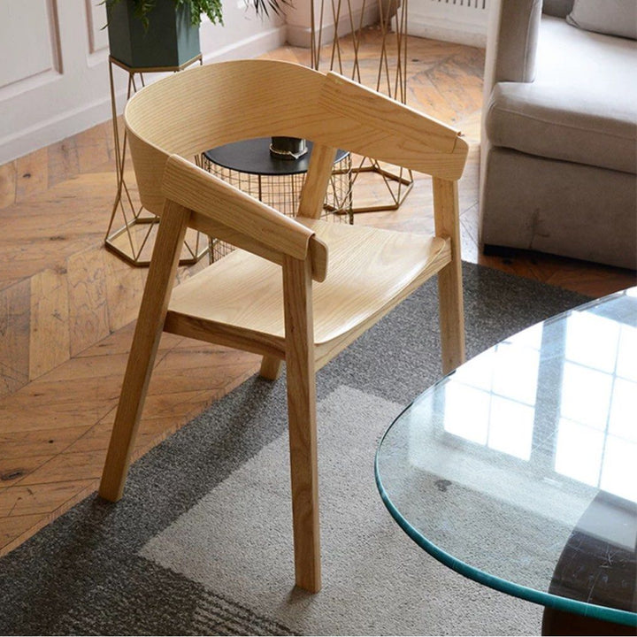 LAGO Modern Oak Wood Dining Chair