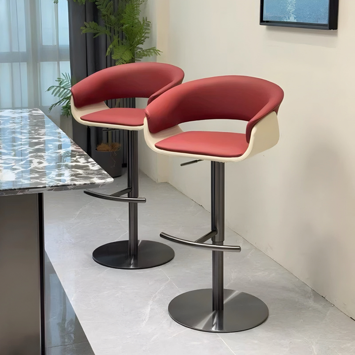 TAMSA Modern Leather Bar Stool