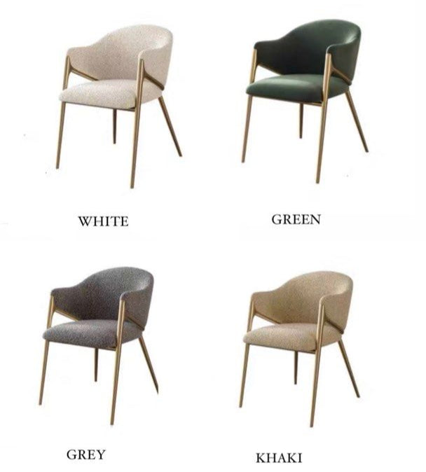 ETEREO Modern Boucle Dining Chair