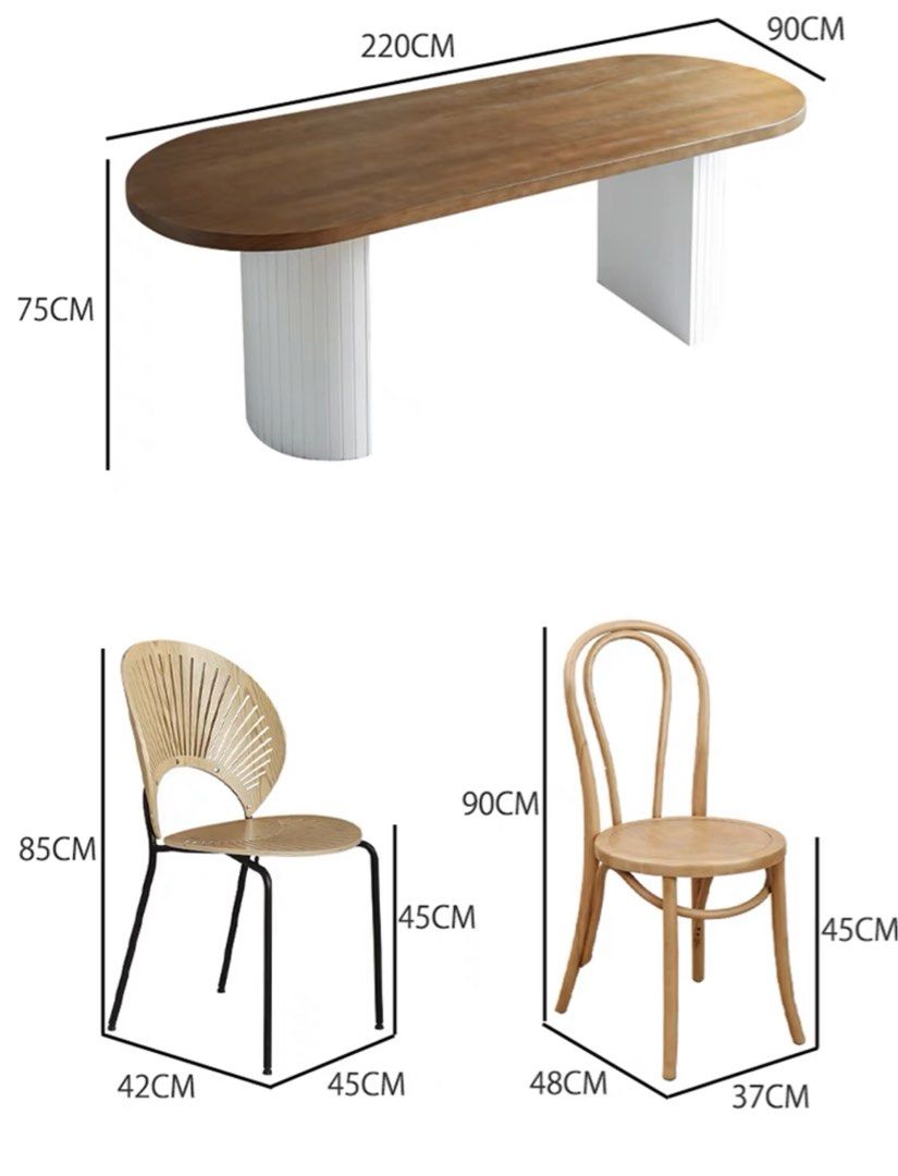 BENNETT Pine Wood Dining Table
